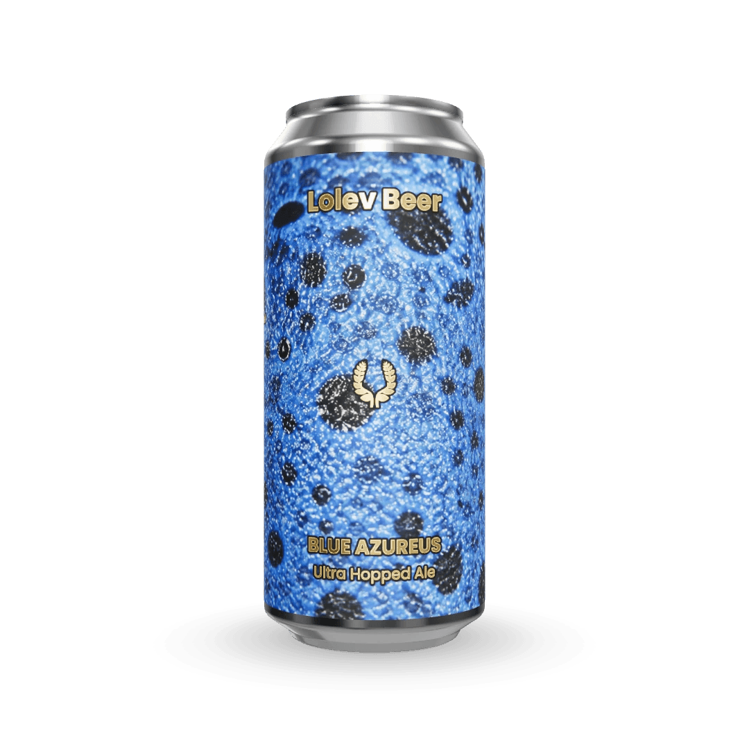 Blue Azureus beer can