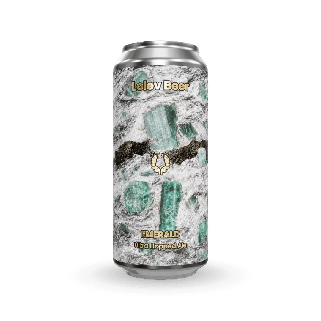 Emerald beer can