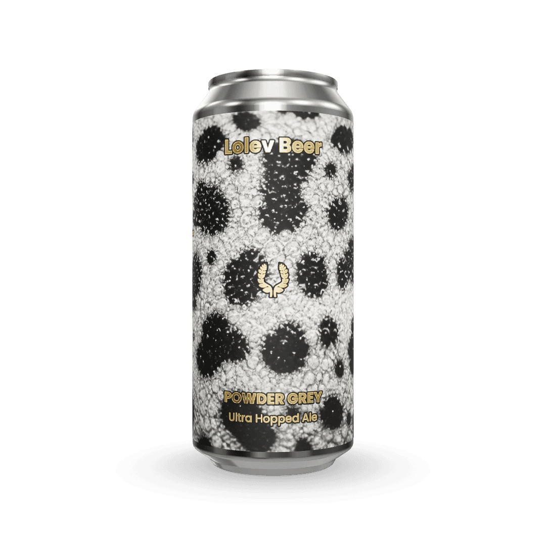 Powder Grey beer can